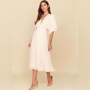 *NWT* Reformation Karen Midi Dress in Ivory